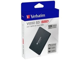 Drive Verbatim VI550 S3 49350 (128 GB ; 2.5 Inch; SATA III) цена и информация | Внутренние жёсткие диски (HDD, SSD, Hybrid) | kaup24.ee