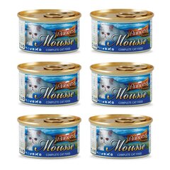 Konserv kassidele kotis PRINCESS Premium Mousse Tuna&Ocean Fish, 6 x 85 g цена и информация | Кошачьи консервы | kaup24.ee