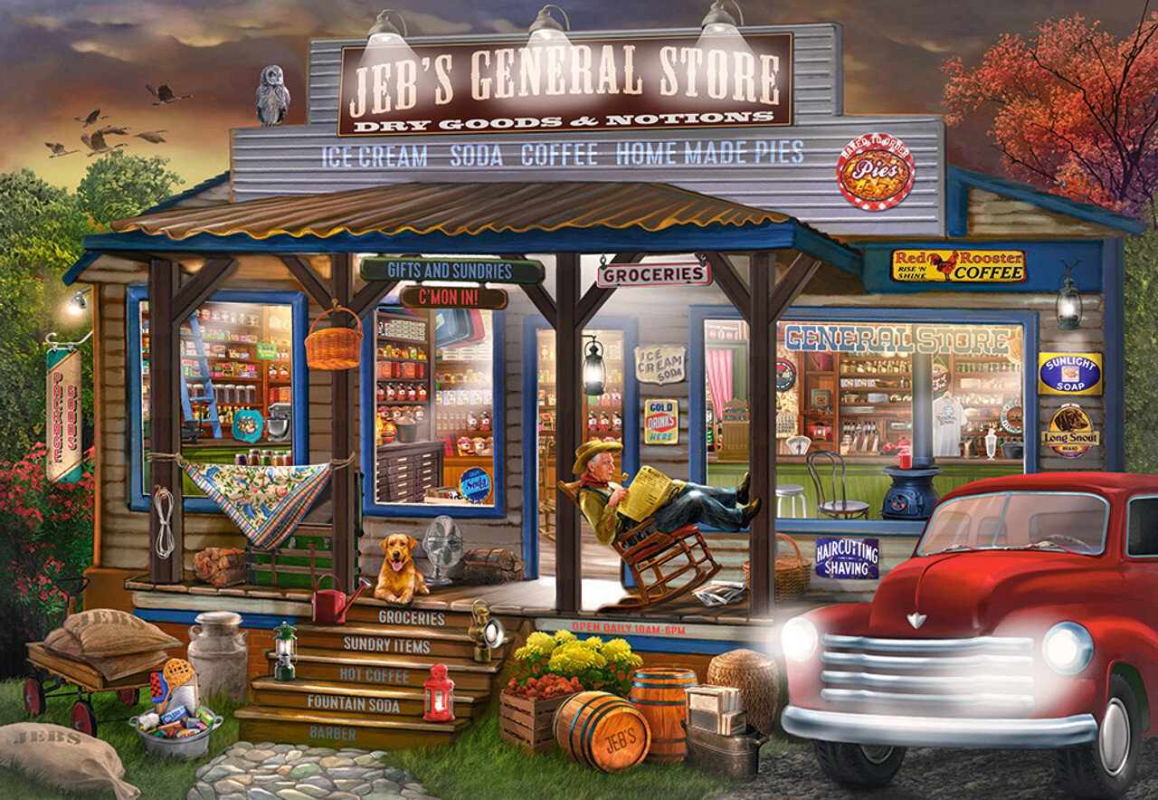Pusle Castorland Puzzle Jeb's General Store, 1000-osaline hind ja info | Pusled | kaup24.ee