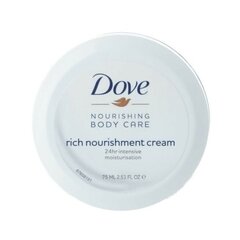 Niisutav ja toitev kehakreem Dove Rich Nourishement Beauty Cream 75 ml hind ja info | Kehakreemid, losjoonid | kaup24.ee