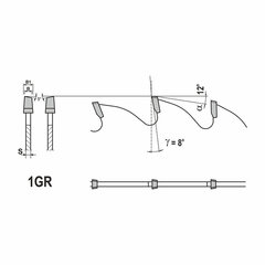 GLOBUS Трапециевидный подрезной нож 150x30x24Z / 3,2 - 4,2 мм цена и информация | Пилы, циркулярные станки | kaup24.ee