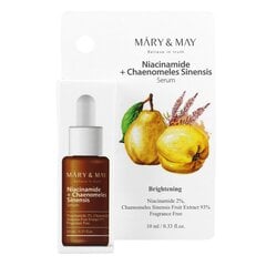 Mary&amp;May Niacinamide + Chaenomeles Sinensis Serum 10ml - Helendav näoseerum niatsiinamiidiga MINI SIZE hind ja info | Näoõlid, seerumid | kaup24.ee