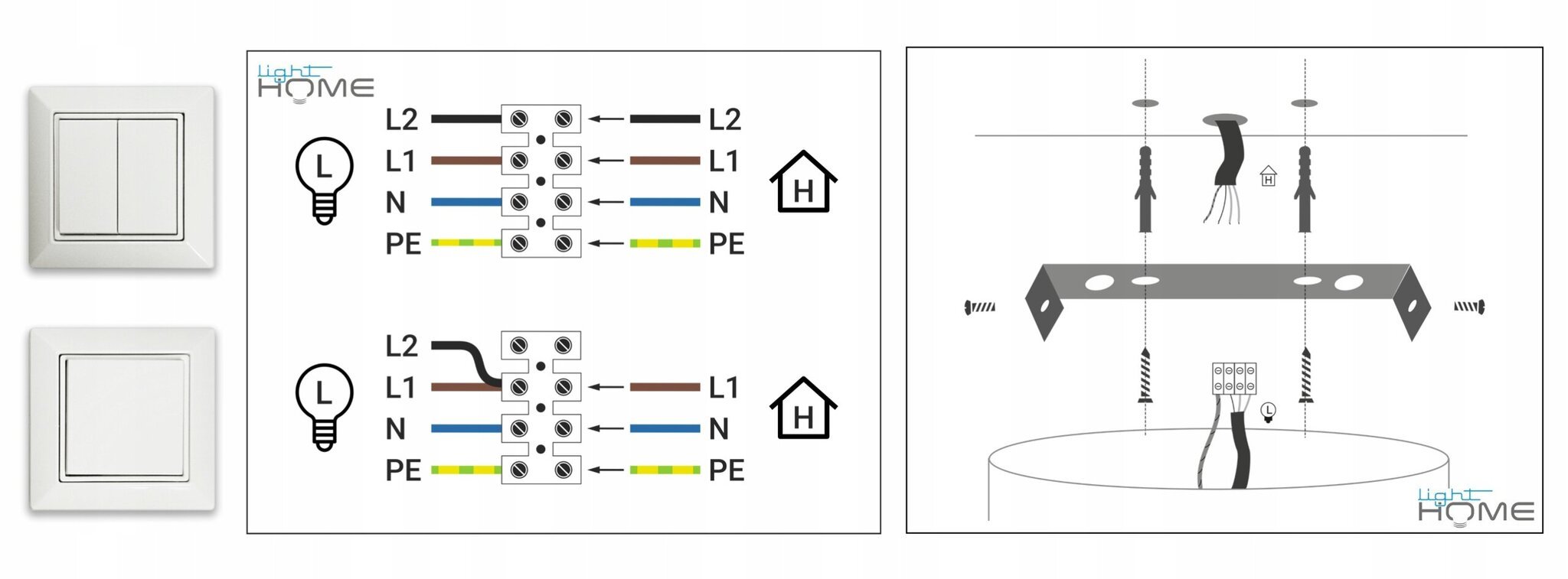 LightHome plafond Rasti цена и информация | Laelambid | kaup24.ee