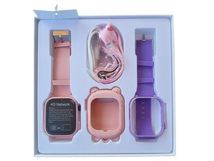 Happyjoe QSmart Pink nutikell lastele, 4G, videokõne + kaks käekella hind ja info | Nutikellad (smartwatch) | kaup24.ee