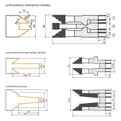 GLOBUS Ukse tootmiskomplekt 200x40x2Z H40-54mm hind ja info | Freesid | kaup24.ee