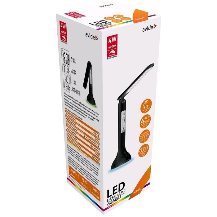 Laetav LED laualamp Avide 4W, must hind ja info | Laualambid | kaup24.ee