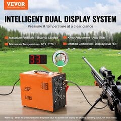 Воздушный компрессор Vevor, 30Mpa/4500PSI, 1L, AC120V, 600W цена и информация | Компрессоры | kaup24.ee