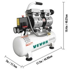 Õhukompressor Vevor, 9L, 550W hind ja info | Kompressorid | kaup24.ee