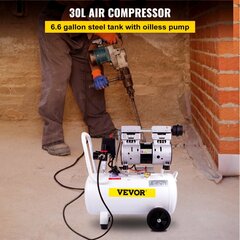 Kompressointi-ilmakompressori Vevor, 30L, 850W, 115 PSI hind ja info | Kompressorid | kaup24.ee