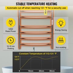 Полотенцесушитель электрический Vevor 800х610 цена и информация | Полотенцесушители | kaup24.ee