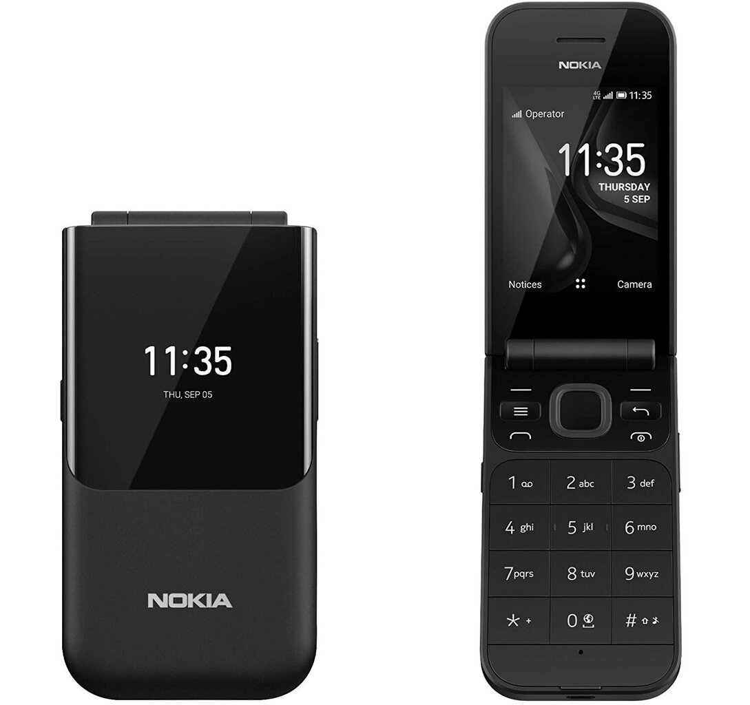 Mobiiltelefon Nokia 2720 Flip, 4 GB, Dual SIM, Must цена и информация | Telefonid | kaup24.ee