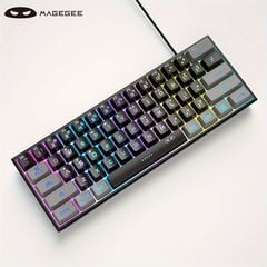 'Magee ts91 mini 60% игровая/офисная клавиатура' цена и информация | Клавиатуры | kaup24.ee