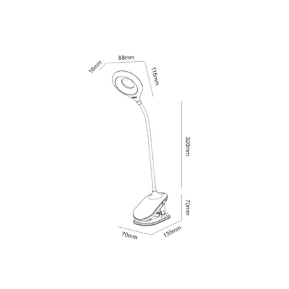 Laualamp Ringo, 4W, 200lm, 3-CCT, 5 VDC, 1A, 1000mAh aku, timmitav, must цена и информация | Laualambid | kaup24.ee