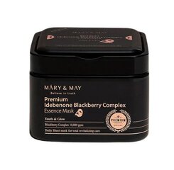 Mary&amp;May Premium Idebenon Blackberry Complex Ampoule Mask 20ea - noorendavad ja taastavad lehtmaskid цена и информация | Маски для лица, патчи для глаз | kaup24.ee