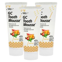 Taastav fluoriidivaba remineraliseeriv hambapasta GC Tooth Mousse, Tutti-Frutti, 35 ml (3 tk) hind ja info | Suuhügieen | kaup24.ee