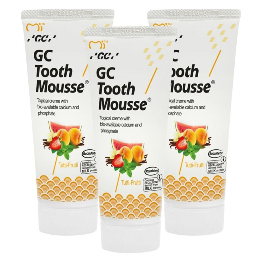 Taastav fluoriidivaba remineraliseeriv hambapasta GC Tooth Mousse, Tutti-Frutti, 35 ml (3 tk) цена и информация | Suuhügieen | kaup24.ee