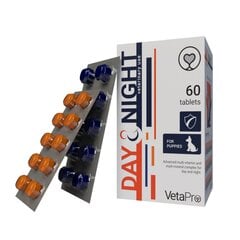 Пищевая добавка для щенков VetaPro Day&Night Puppy, 60 таб. цена и информация | Пищевые добавки и анти-паразитные товары | kaup24.ee