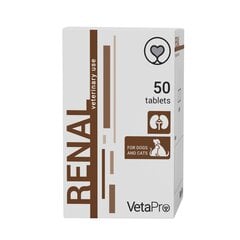 Пищевая добавка для собак и кошек VetaPro Renal, 50 таб. цена и информация | Пищевые добавки и анти-паразитные товары | kaup24.ee