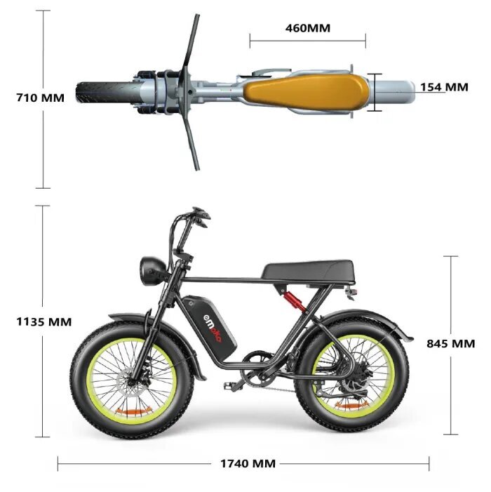 Elektriline jalgratas Emoko C91 20'' 17,5ah, Roheline цена и информация | Elektrirattad | kaup24.ee