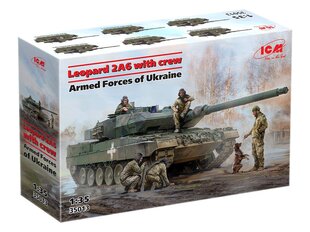 Сборная модель ICM Leopard 2A6 of the Armed Forces of Ukraine, 1/35, 35013 цена и информация | Конструкторы и кубики | kaup24.ee