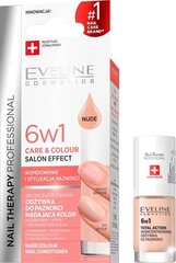 Eveline Nail Therapy 6in1 Nude многофункциональное средство для укрепления ногтей, 5 мл цена и информация | Лаки для ногтей, укрепители для ногтей | kaup24.ee