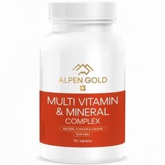 Toidulisand Alpen Gold Multi Vitamin & Mineral Complex, 90 tabletti hind ja info | Vitamiinid, toidulisandid, preparaadid tervise heaoluks | kaup24.ee