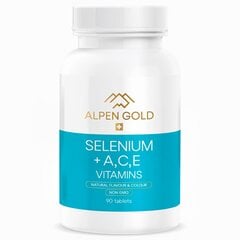 Toidulisand Alpen Gold Selenium 100mcg + Vitamins A, C, E, 90 tabletti hind ja info | Vitamiinid, toidulisandid, preparaadid tervise heaoluks | kaup24.ee