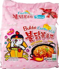 Ramen Samyang (Hot Chicken Carbonara), 130g x 5 tk kaina ir informacija | Супы, бульоны | kaup24.ee