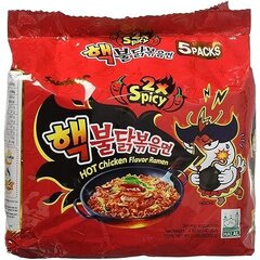 Ramen Samyang (Eriti kuum kana), 140g X 5 tk. цена и информация | Супы, бульоны | kaup24.ee