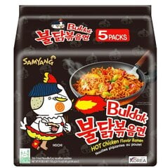 Ramen Samyang (Hot Chicken Original - Hot Chicken Original), 140g X 5 tk. цена и информация | Супы, бульоны | kaup24.ee