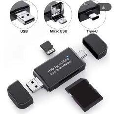 Устройство чтения карт памяти USB 3.0 типа C 4в1 SD TF CF MS Адаптер для флэш-карт 5 Гбит/с цена и информация | Адаптеры и USB-hub | kaup24.ee