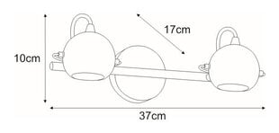 Seinalamp V-8002/2 BK hind ja info | Seinavalgustid | kaup24.ee