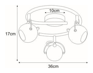 Laevalgusti V-8002-3G Chr hind ja info | Laelambid | kaup24.ee