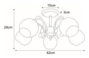 Laevalgusti V-JSL-6554-5 CHR цена и информация | Потолочные светильники | kaup24.ee