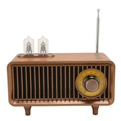 Mini puidust FM-stereoheliraadio Vintage puidust imitatsiooniga kaasaskantav Bluetooth-kõlar hind ja info | Kõlarid | kaup24.ee