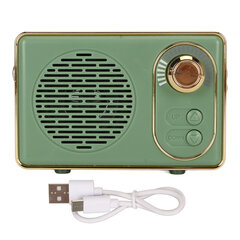 Retro Bluetooth 5.0 kõlar Vintage Mini Bluetooth kõlar mälukaart AUX USB laetav MP3-mängija telkimispeole Gift Green hind ja info | Kõlarid | kaup24.ee