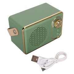 Retro Bluetooth 5.0 kõlar Vintage Mini Bluetooth kõlar mälukaart AUX USB laetav MP3-mängija telkimispeole Gift Green hind ja info | Kõlarid | kaup24.ee