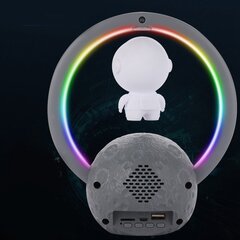 Динамик Bluetooth RGB Light Touch Регулировка 360 градусов Объемный звук Магнитная левитация Динамик астронавта 598B Серебро цена и информация | Аудиоколонки | kaup24.ee