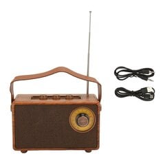 Retro Bluetoothi kõlar Wood Grain Design HiFi Stereo Sound BT 5.3 USB Laetav Vintage raadio Bluetooth kõlar hind ja info | Kõlarid | kaup24.ee