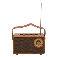 Retro Bluetoothi kõlar Wood Grain Design HiFi Stereo Sound BT 5.3 USB Laetav Vintage raadio Bluetooth kõlar hind ja info | Kõlarid | kaup24.ee