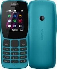 Mobiiltelefon Nokia 110 (2019), 4 MB, Dual SIM, Sinine hind ja info | Telefonid | kaup24.ee