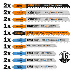 JT016 CMT Набор полотен для лобзика 16 шт. цена и информация | Пилы, циркулярные станки | kaup24.ee