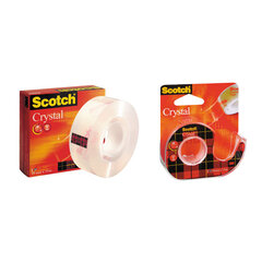 Клейкая лента 3M Scotch Crystal Clear 600, 19 мм х 33 м, экстрапрозрачная (1 шт.) цена и информация | Канцелярские товары | kaup24.ee