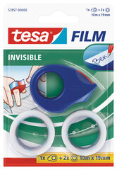 Клейкая лента прозрачная TESA Invisible Self-Adhesive Tape, 2шт х 19мм х 10м, с небольшим футляром (1шт.) цена и информация | Канцелярские товары | kaup24.ee