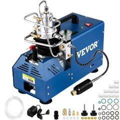 Электрический высоконапорный воздушный компрессор Vevor, 1800 W, 4500 PSI, 2800 об/мин цена и информация | Прищепки | kaup24.ee