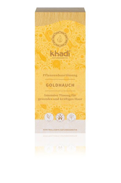 Looduslik juuksevärv hallidele ja blondidele juustele Khadi Golden Hint, 100 g hind ja info | Juuksevärvid | kaup24.ee