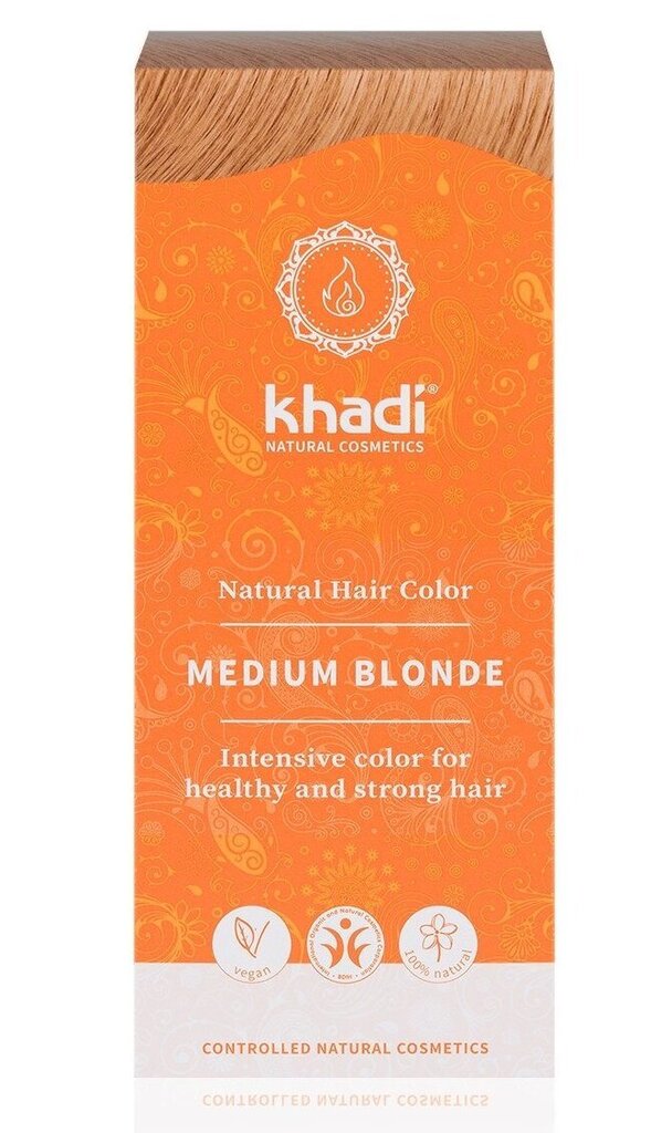 Looduslik juuksevärv Khadi, Middle Blond, 100 g цена и информация | Juuksevärvid | kaup24.ee