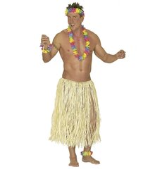 Hawai seelik 'Natural Raffia hula skirt' hind ja info | Karnevali kostüümid | kaup24.ee