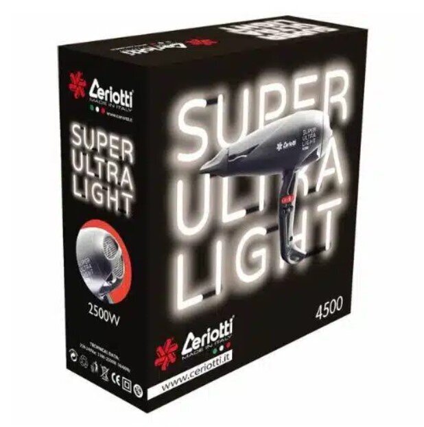 Ceriotti ULTRA LIGHT 4500 BLACK 2500W föön - kerge ja ergonoomiline seade hind ja info | Föönid | kaup24.ee