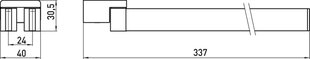 LOFT- полотенцесушитель с двумя кронштейнами для настенного монтажа, алюминий, 437mm цена и информация | Аксессуары для ванной комнаты | kaup24.ee